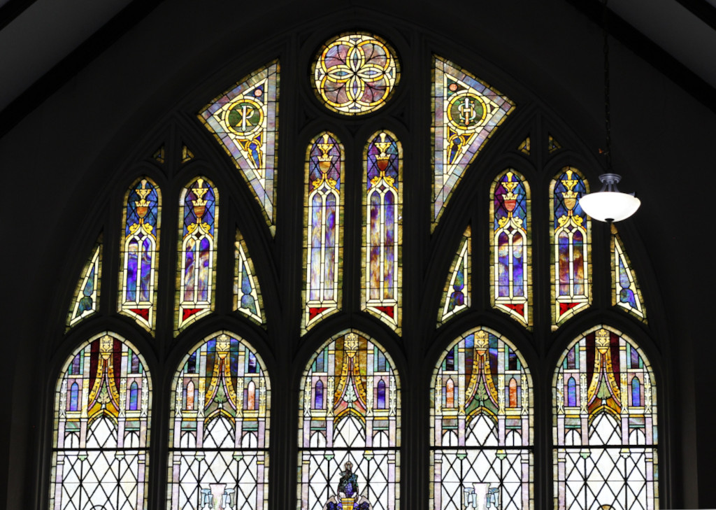 Mulberry Community Church stained glass windows